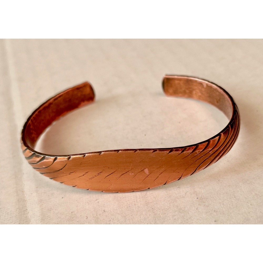 Vintage Copper Bracelet Cuff Unisex Mens Womens